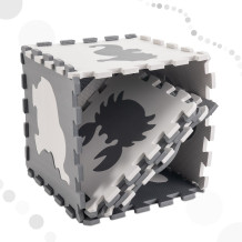 Mata puzzle szara