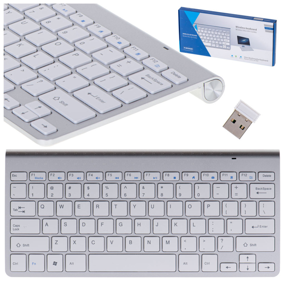 Klawiatura Smart TV srebrna