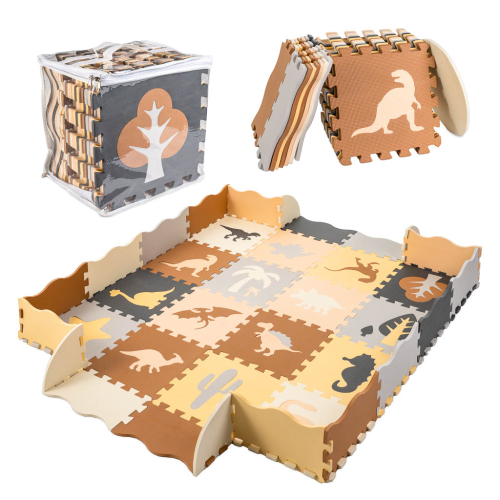 Mata puzzle brązowa