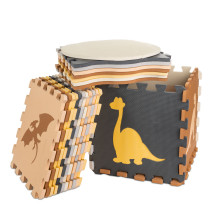 Mata puzzle brązowa