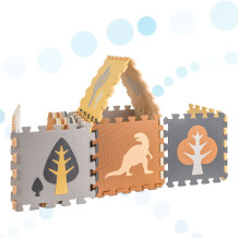 Mata puzzle brązowa