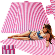 Mata plażowa XXL różowa