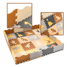 Mata puzzle brązowa