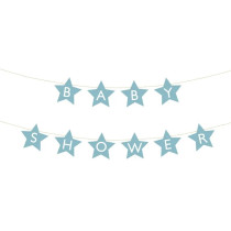 Baner baby shower niebieski