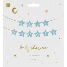 Baner baby shower niebieski