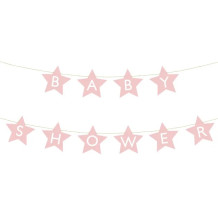 Baner baby shower róż