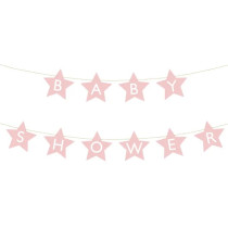 Baner baby shower róż