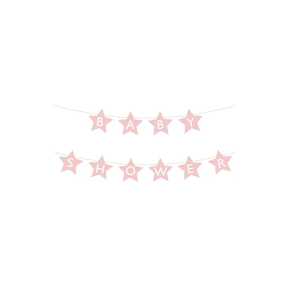 Baner baby shower róż
