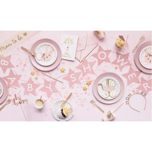 Baner baby shower róż