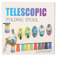 Taboret teleskopowy czarny