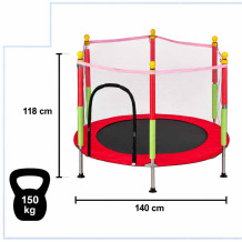 Trampolina 140cm czerwona
