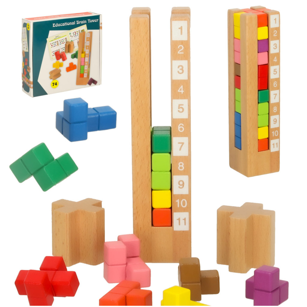 Klocki Montessori drewniane