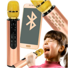 Mikrofon karaoke złoty