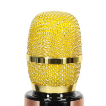 Mikrofon karaoke złoty