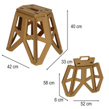 Taboret beżowy