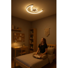 Lampa plafon księżyc