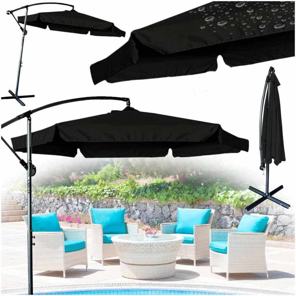 Parasol LUARO czarny 290cm
