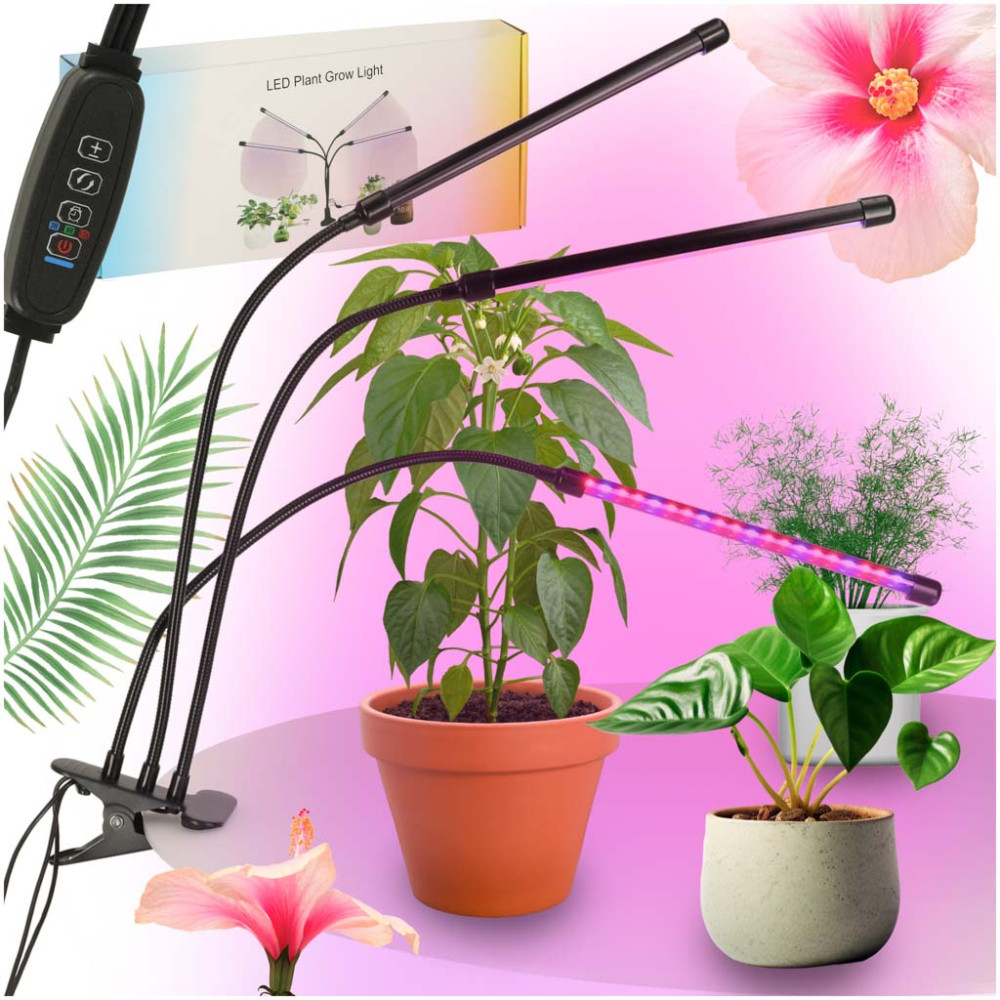 Lampa do roślin LED 3 żarówki