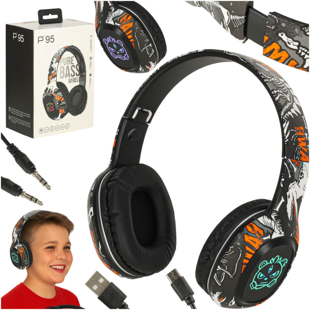 Słuchawki RGB czarne