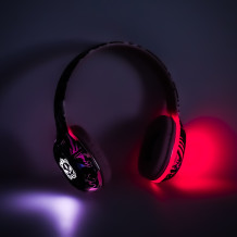 Słuchawki RGB różowe 200mAh