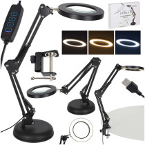 Lampka z lupą LED