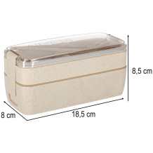 Lunch box 750ml beżowy