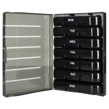 Organizer na tabletki czarny