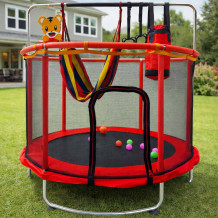 Trampolina 155cm czerwona