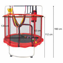 Trampolina 155cm czerwona