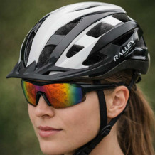 Kask RALLEX czarno-biały M