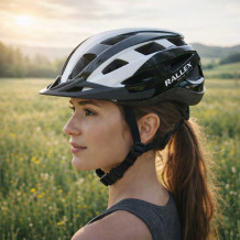 Kask RALLEX czarno-biały L