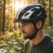 Kask RALLEX czarno-biały L