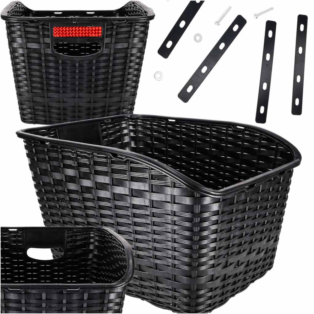 Koszyk rowerowy rattan tylny