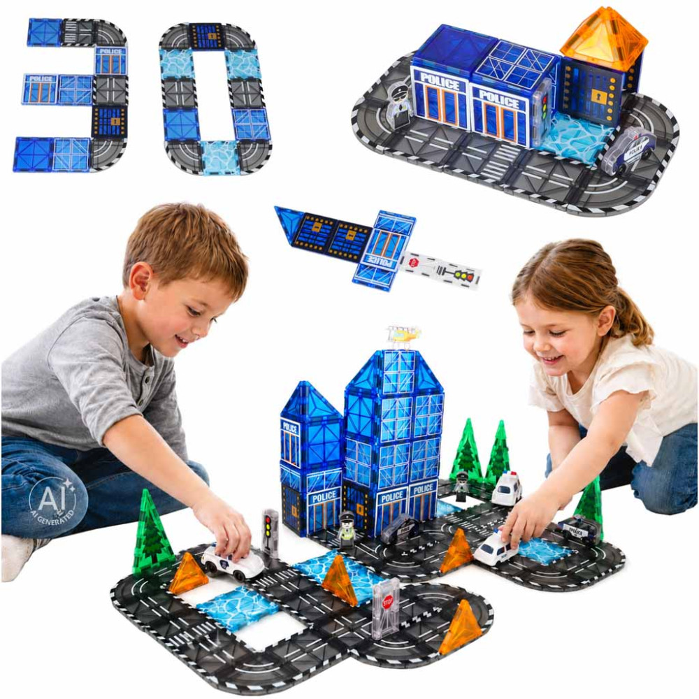 Klocki policja 3D 91el