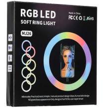 Lampa ring LED RGB statyw