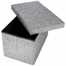 Pufa ze schowkiem szara 50cm