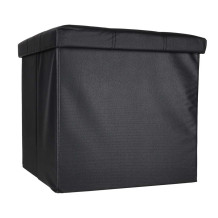 Pufa ze schowkiem czarna 38cm