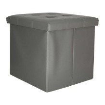 Pufa ze schowkiem szara 38cm