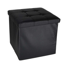 Pufa ze schowkiem czarna 38cm