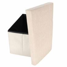Pufa ze schowkiem beżowa 50cm