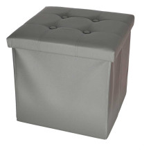 Pufa ze schowkiem szara 38cm