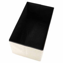 Pufa ze schowkiem beżowa 50cm