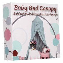 Baldachim tipi beżowy nad łóżeczko