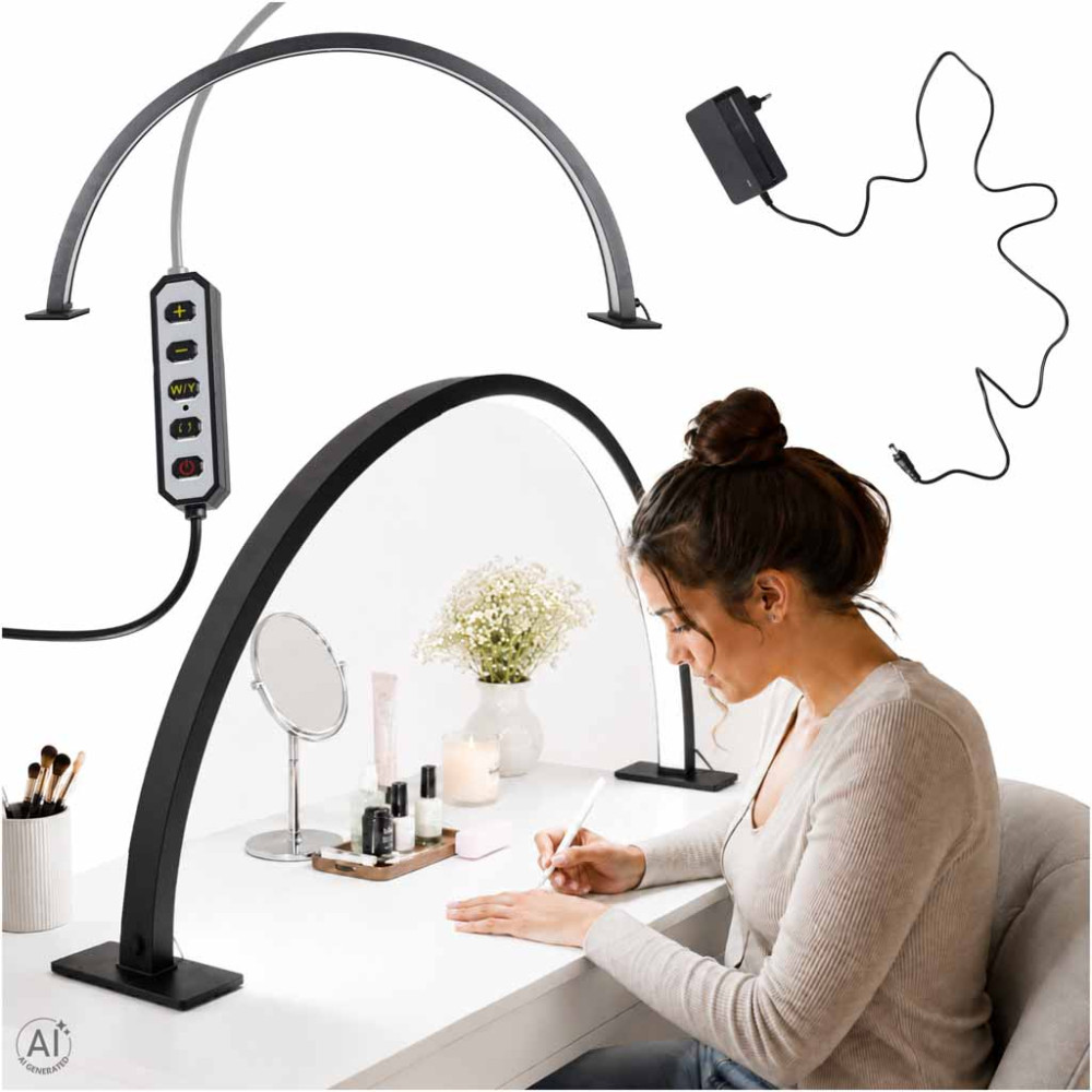 Lampa LED do manicure łuk czarna