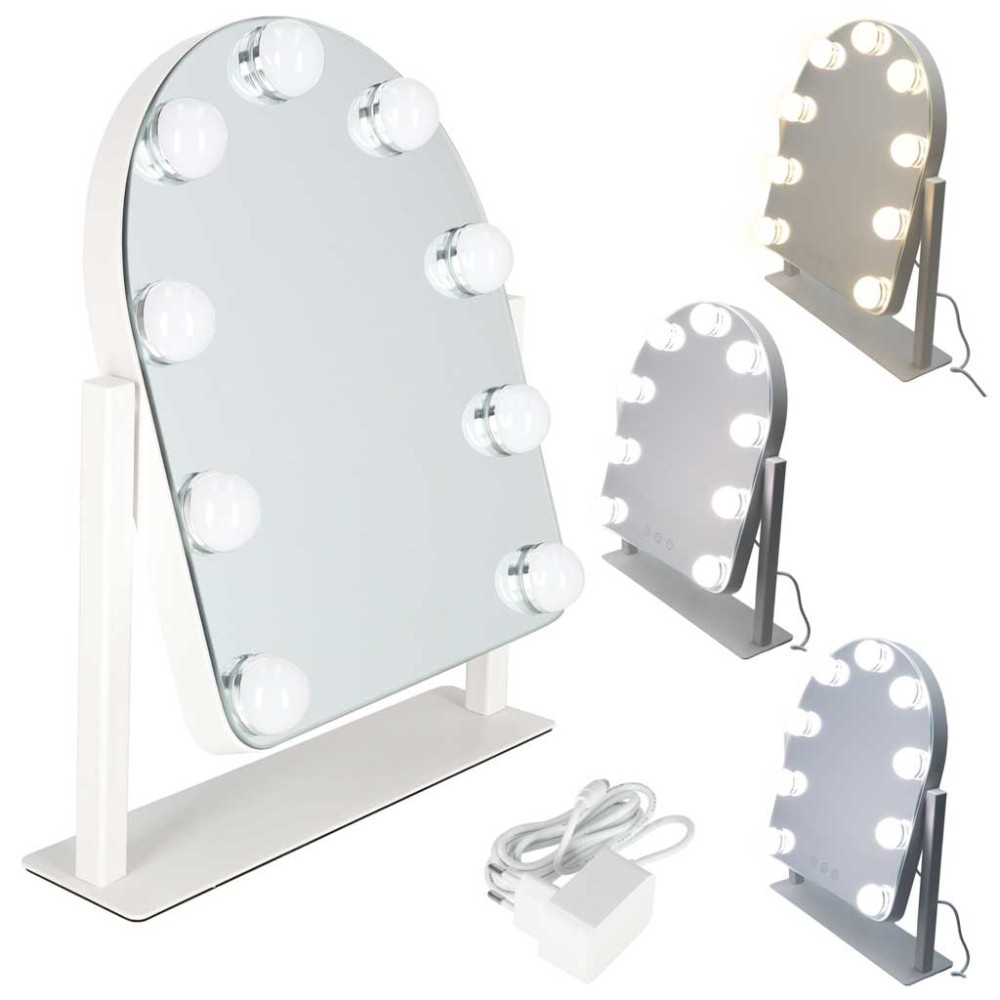 Lusterko LED do makijażu 9 żarówek